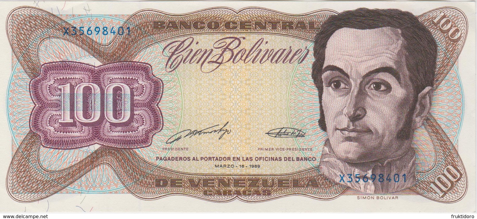 Banknote Venezuela 100 Bolívares - Simón Bolívar - Capitolio Nacional - Coat Of Arms - 1989 - Venezuela