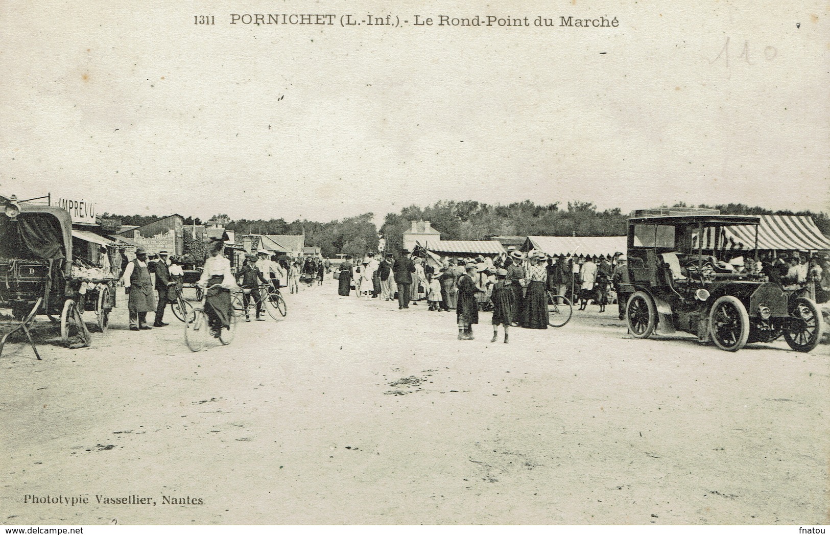Pornichet (67), Le Rond-Point Du Marché, Jolie Carte - Pornichet