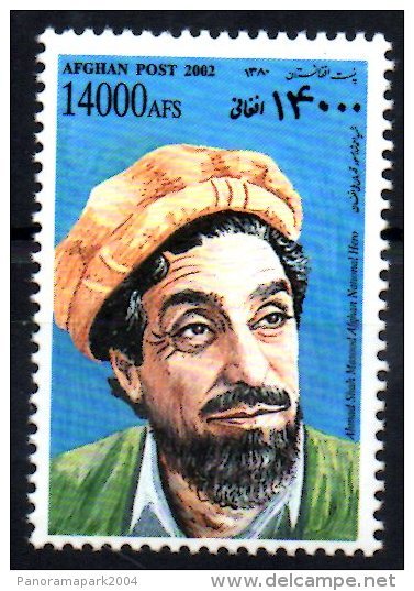 Afghanistan 2002 Joint Issue With France Commandant Ahmad Shah Massoud Masood Afghan National Hero Yvert N°1549 - Joint Issues