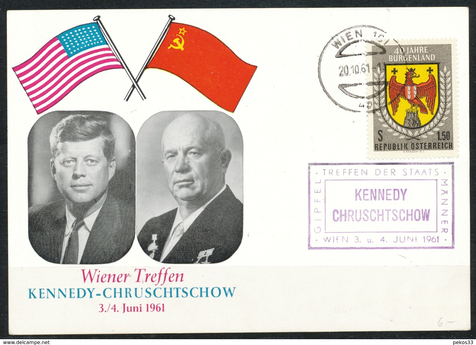 ÖSTERREICH -Gipfeltreffen Wien - Kennedy Und Chruschtschow - Kennedy (John F.)