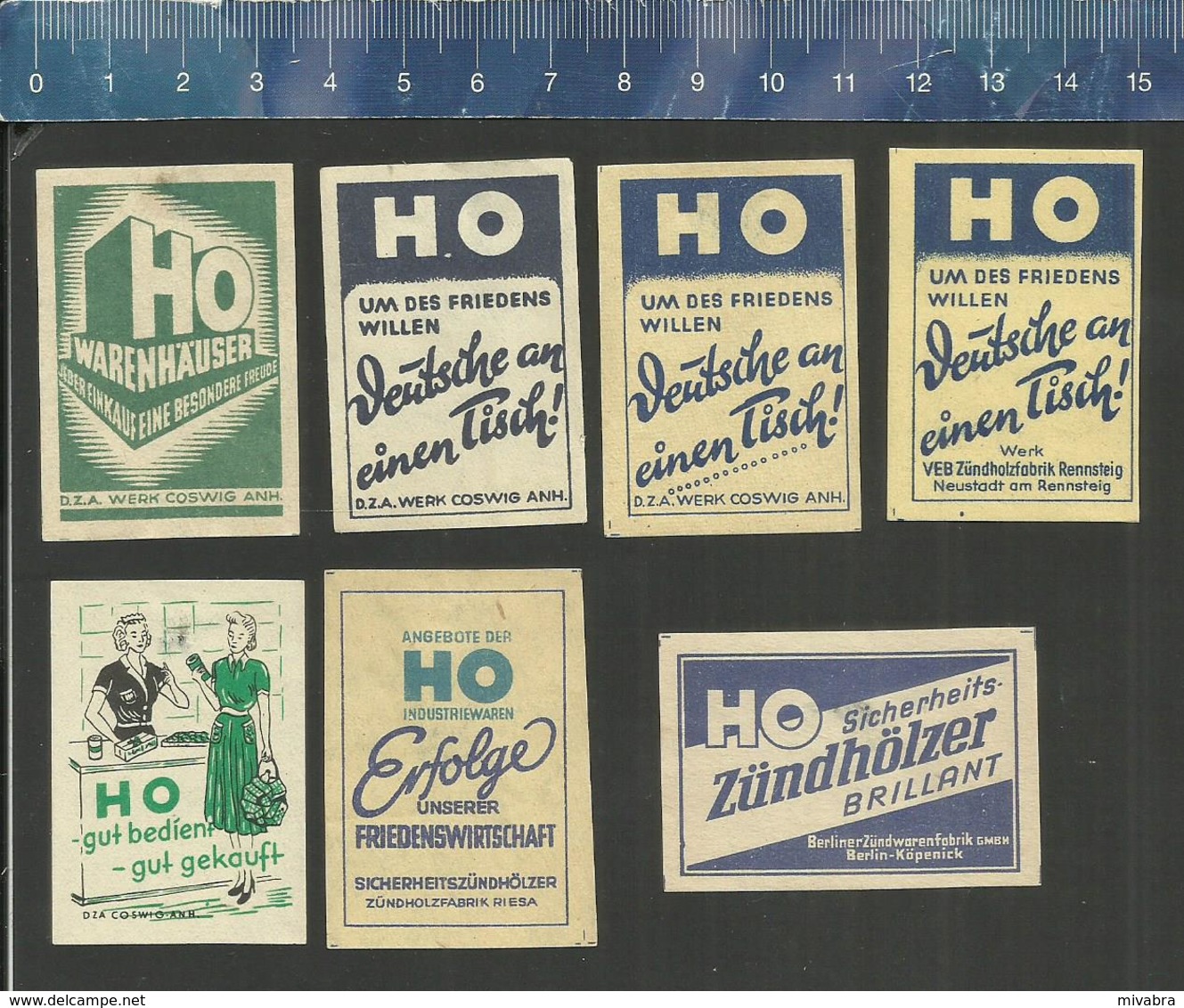 HO INDUSTRIEWARE Old Matchbox Labels Former DDR - Boites D'allumettes - Etiquettes