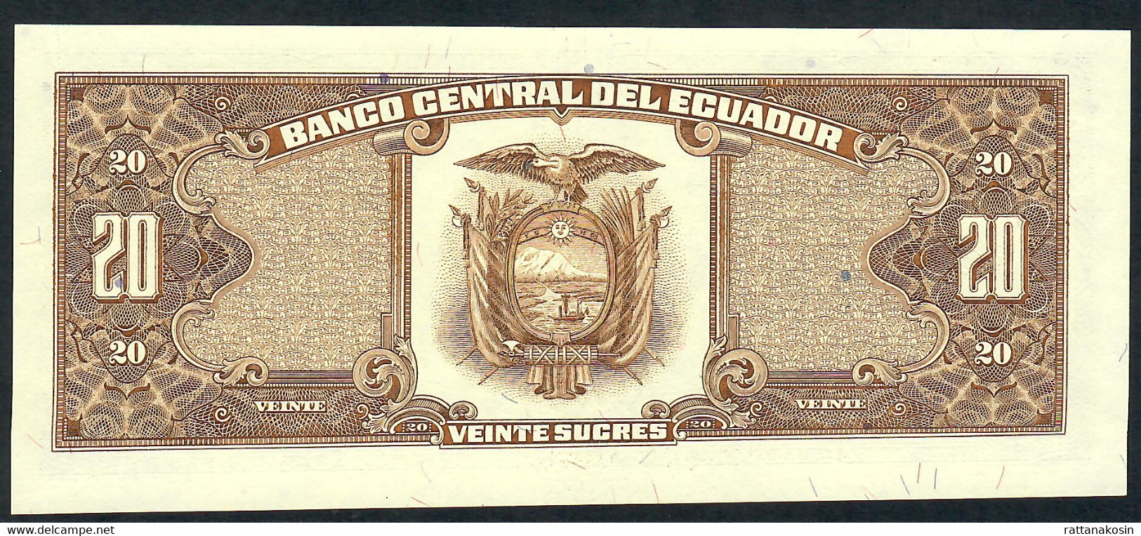 ECUADOR   P121A   20  SUCRES  22.11.1988 # LP  TdlR Without Imprint     UNC. - Equateur