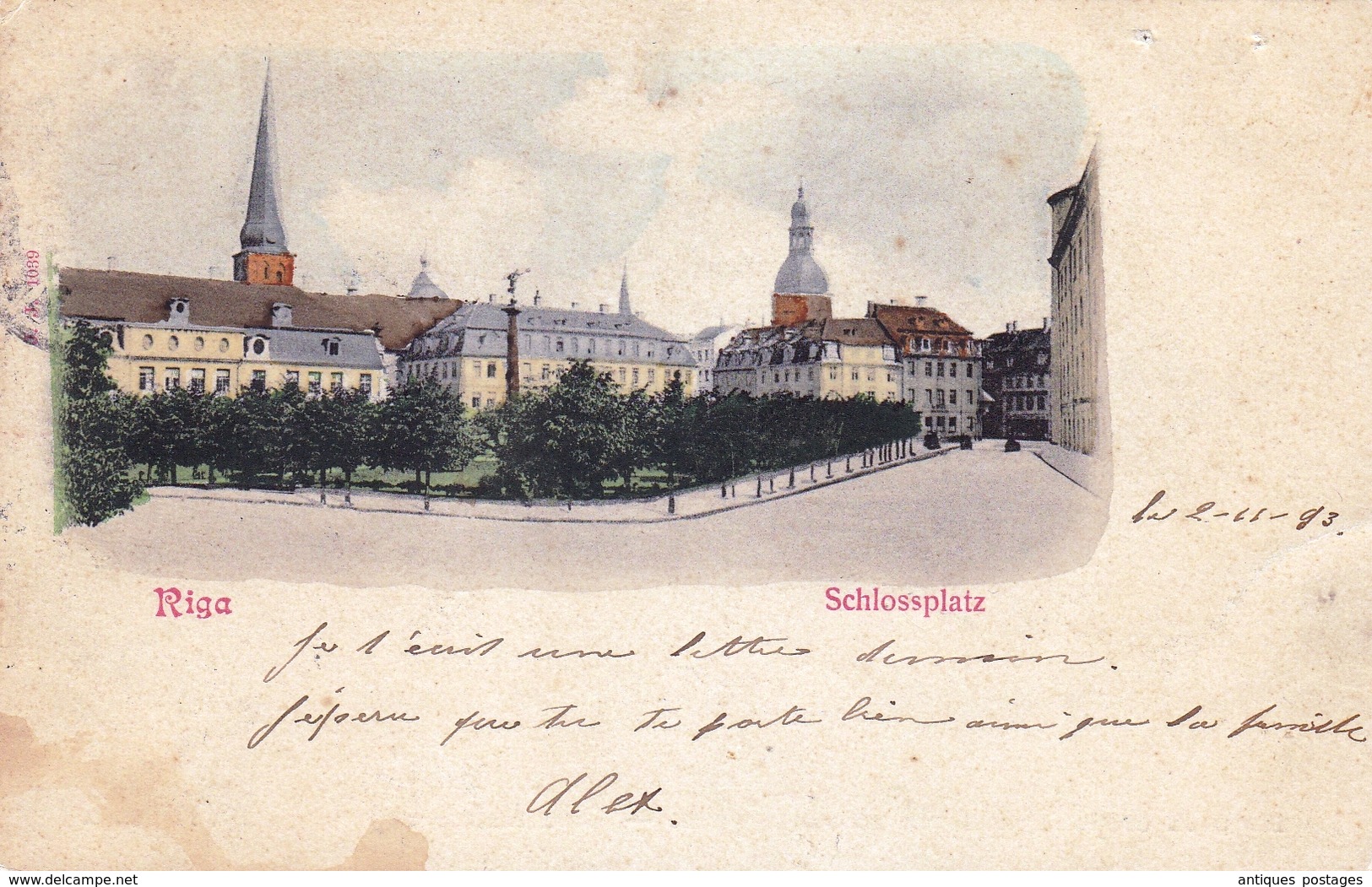 Carte Postale Lettonie Riga 1903 Rīga Latvija Latvia Латвия Bruxelles Belgique - Lettland