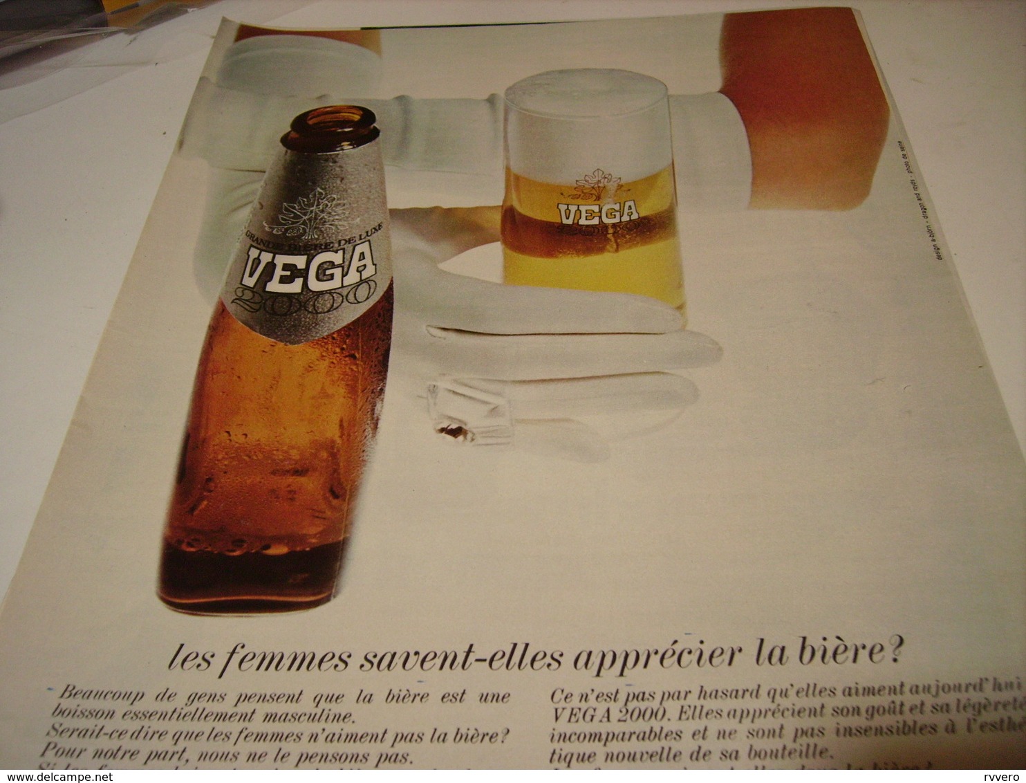 ANCIENNE PUBLICITE BIERE VEGA 2000 1969 - Alcohols