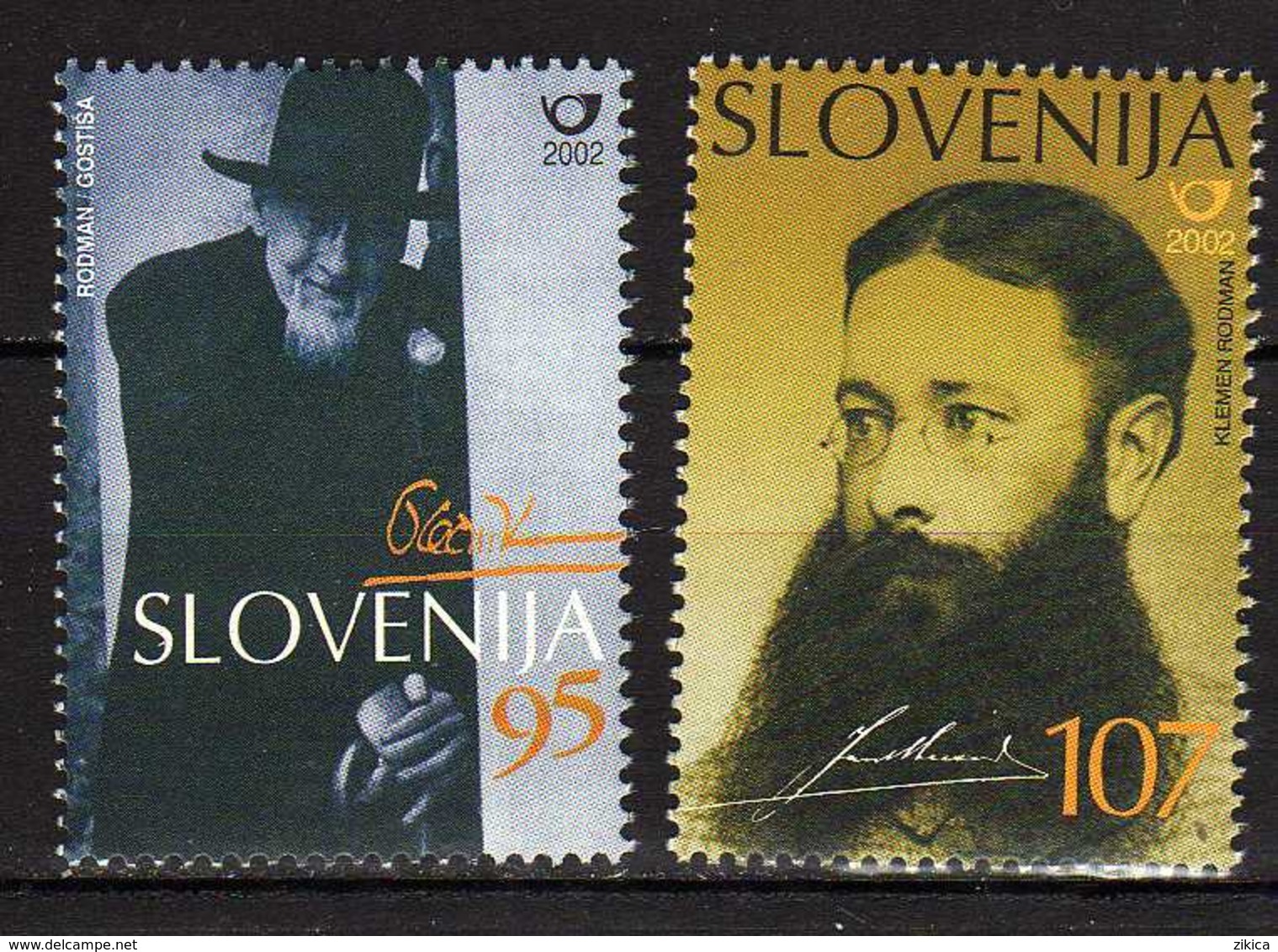 Slovenia - 2002 Famous Personalities.Joze Plecnic - Architect,Janko Kersnik - Writer And Politician MNH** - Slovénie