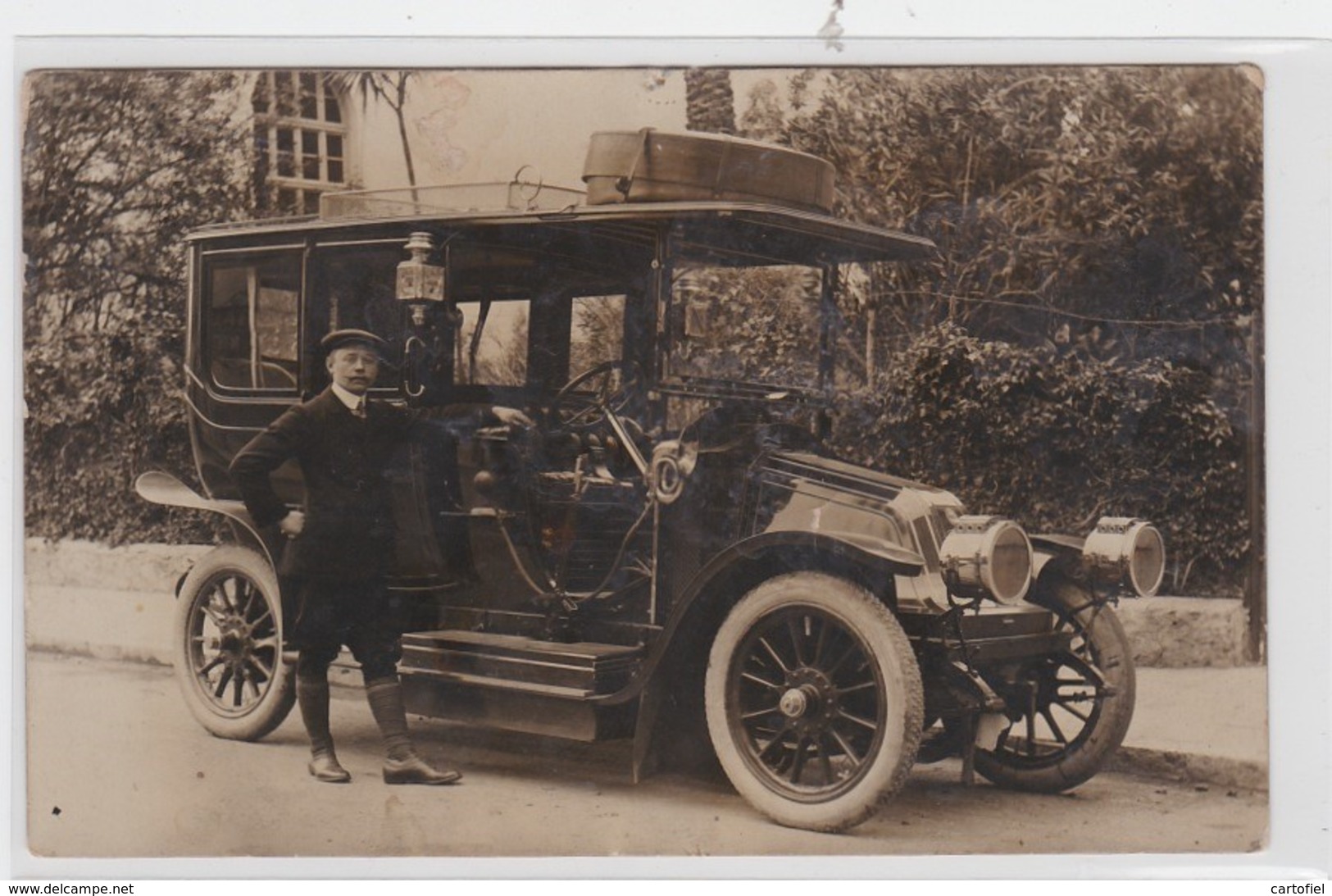 CARTE PHOTO-AUTOMOBILE-AUTO-CAR-TAXI-VOITURE BELGE-NICE-ANVERS-CARTE ENVOYEE-1910-RARE ! ! ! - Taxis & Huurvoertuigen