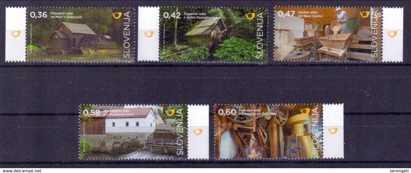 Slowenien 'Alte Mühlen' / Slovenia 'Old Mills' **/MNH 2016 - Moulins