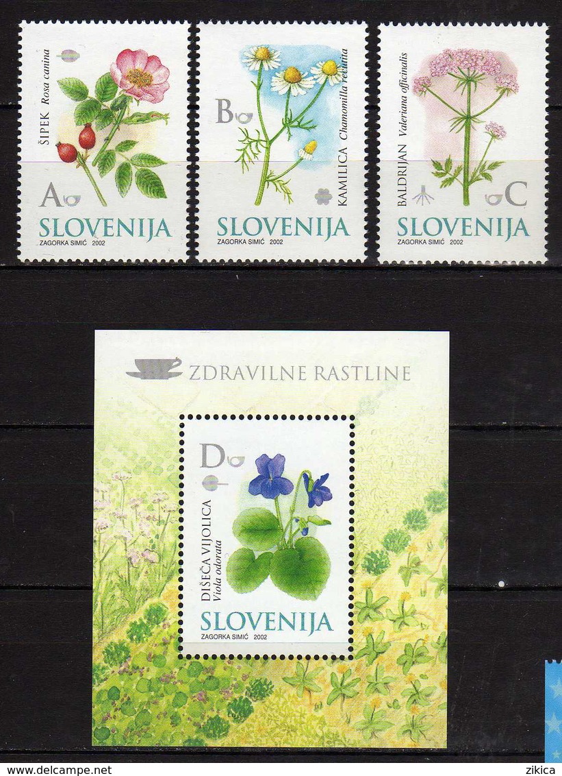 Slovenia - 2002 Flora - Medicinal Plants.S/S And Stamps. MNH** - Slovénie