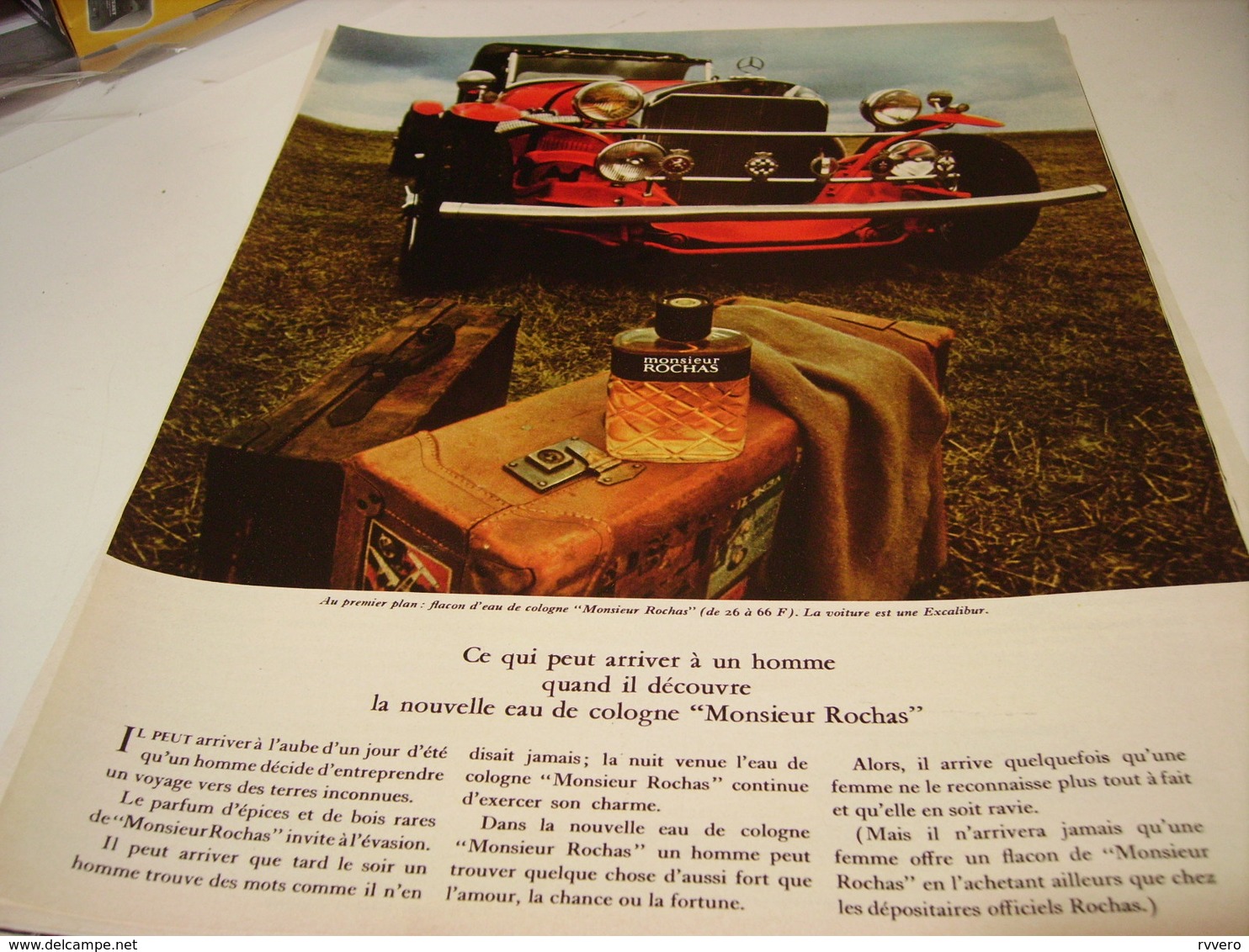 ANCIENNE PUBLICITE PARFUM MONSIEUR   DE ROCHAS  1969 - Affiches