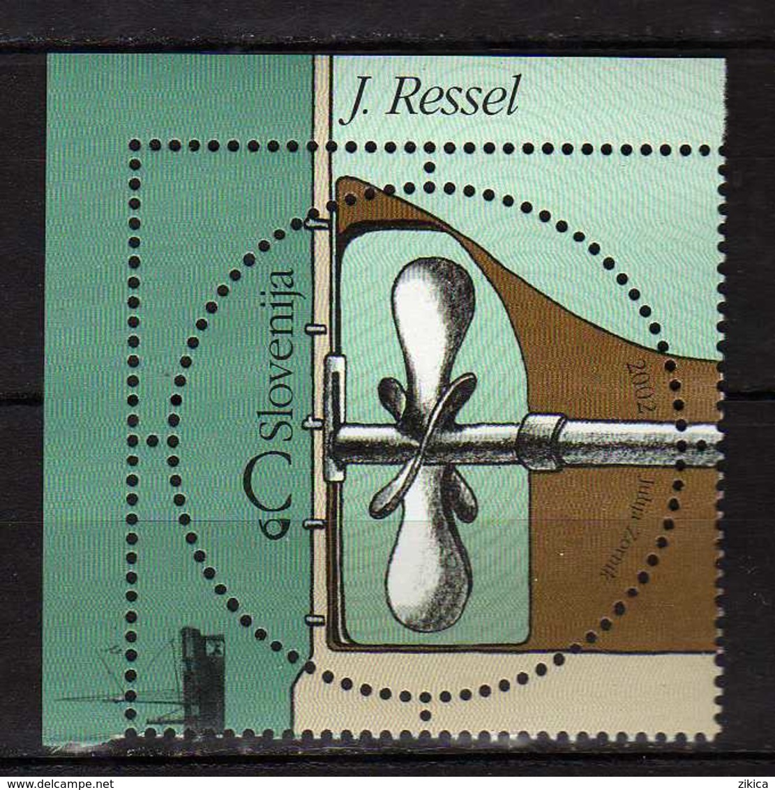 Slovenia 2002 Inventions - Propeller. Round Stamps  MNH - Slovénie