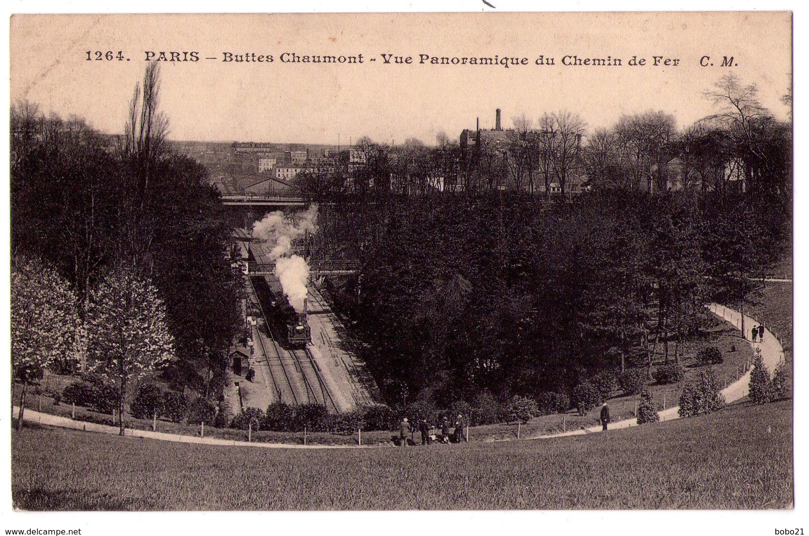 2716 - Paris ( XIXe ) - Buttes Chaumont - Vue Panoramique Du Chemin De Fer - C.M. - N°1264 - - Arrondissement: 19