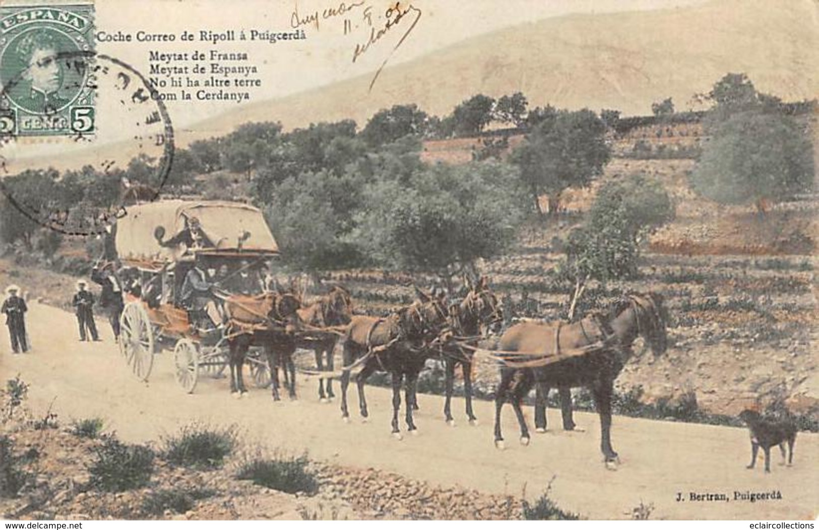 Espagne      Catalunã      Coche Correo De Ripoll A Puigcerda    (voir Scan) - Andere & Zonder Classificatie