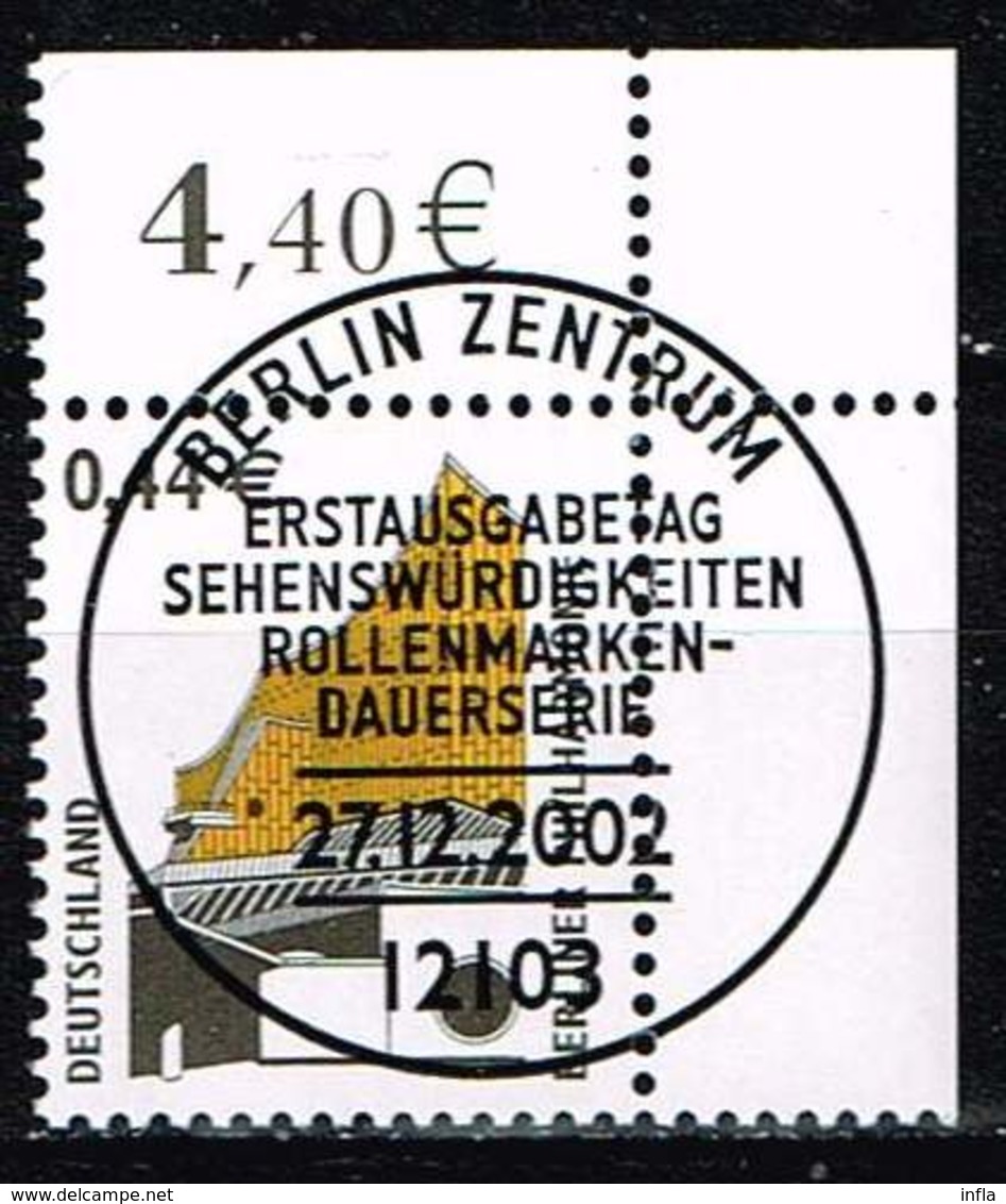 Bund 2002, Michel# 2298 - 2301 O Eckrand Mit ESST Berlin - Gebraucht