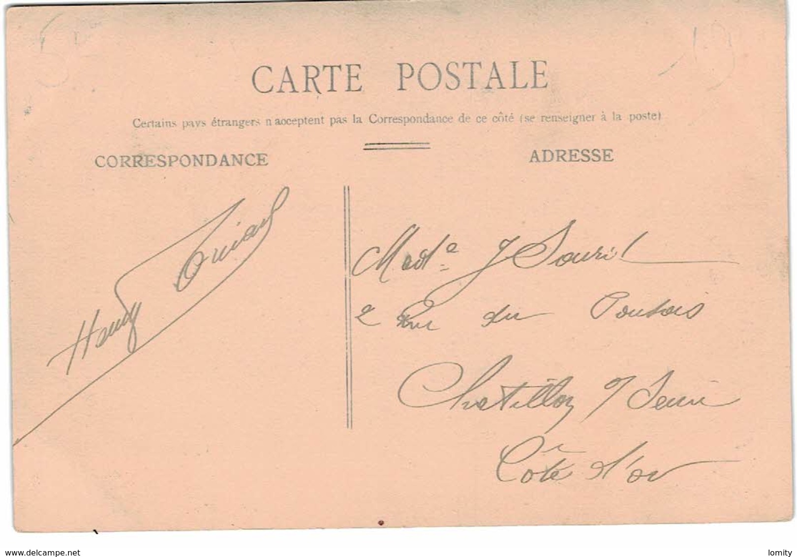 Marcophilie 1906 Sage N° 87 Seul Sur Carte Postale Uzerche Cachet Gare De Limoges à Destination De Cote D' Or - 1877-1920: Période Semi Moderne