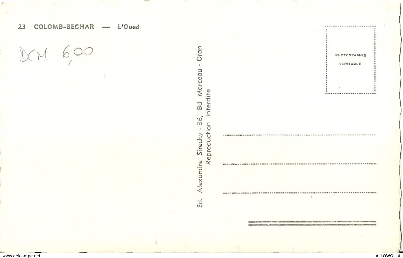 1285 " COLOMB BECHAR  L'OUED " CART. POST.  OR.  NON SPED. - Bechar (Colomb Béchar)