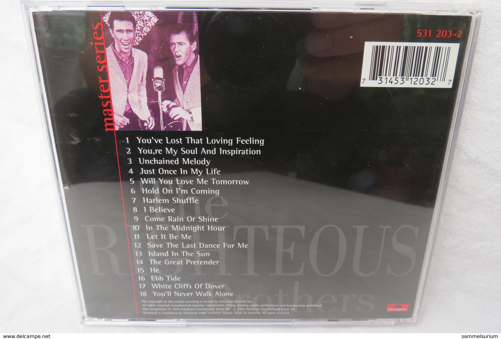 CD "The Righteous Brothers" Master Series - Sonstige & Ohne Zuordnung