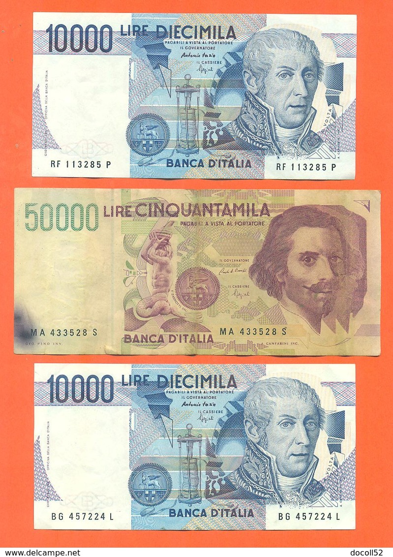 Lot De 3 Billets De La Banque D'italie 70 000 Lires - Alla Rinfusa - Banconote