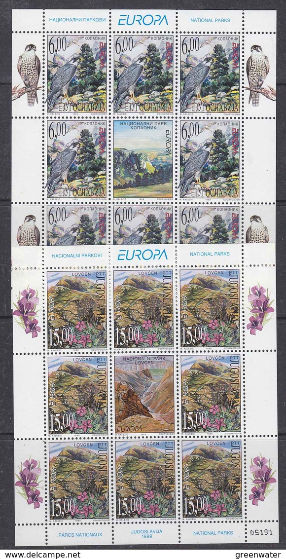 Europa Cept 1999 Yugoslavia 2v Sheetlets ** Mnh (40788A) - 1999