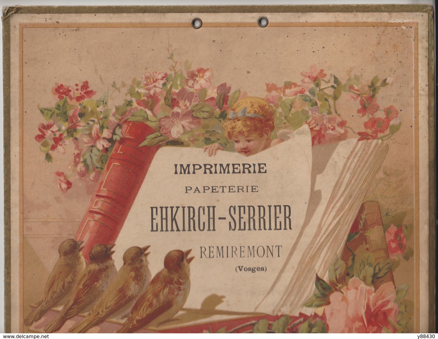 Calendrier De 1896 En Carton Très épais - Imprimerie EHKIRCH - SERRIER à REMIREMENT. 88 - Voir Les 11 Photos & Scannes - Autres & Non Classés