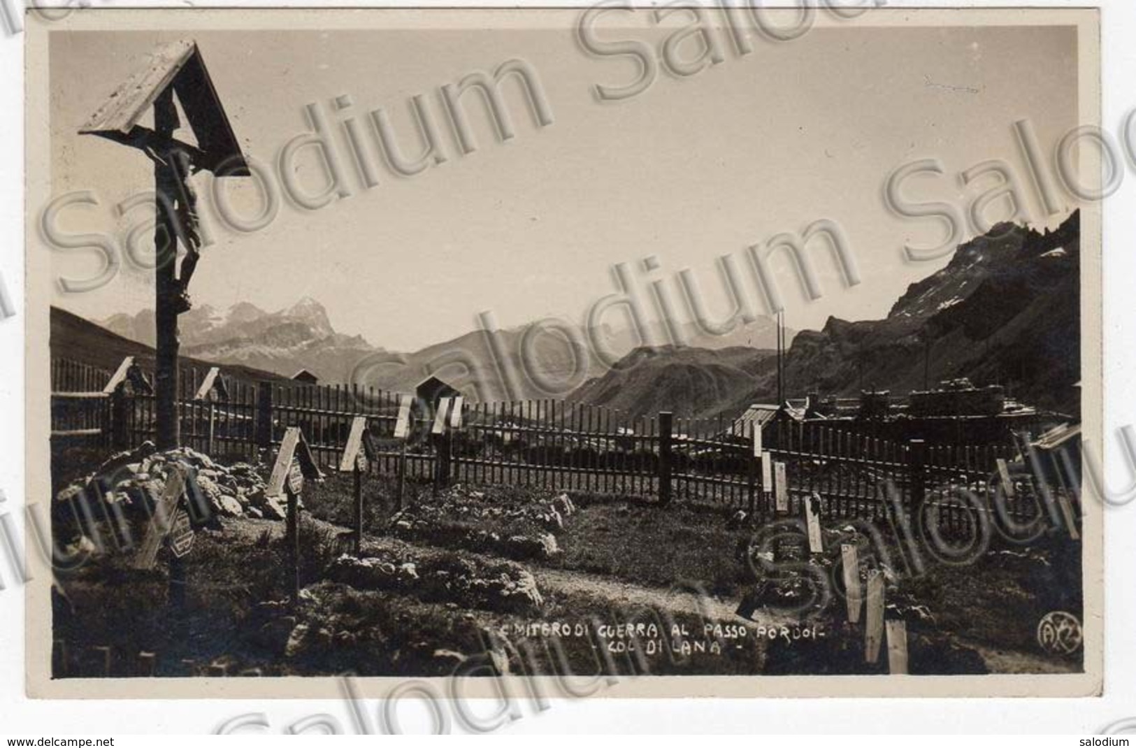 Cimitero Di Guerra Al Passo Pordoi - Col Di Lana - Al Retro Timbro Albergo - Trento Bolzano Bozen - Trento