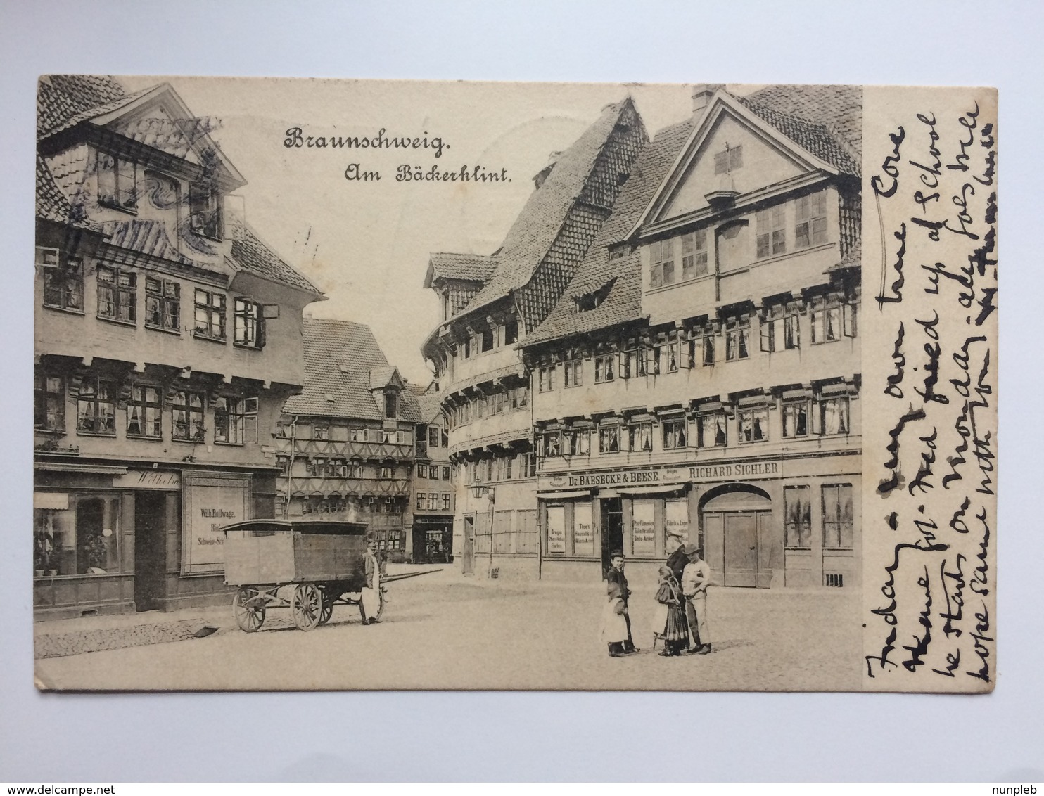 GERMANY - 1903 Postcard - Braunschweig To Edinburgh Scotland - Fancy Flag Cancel - Crown And Posthorn - Covers & Documents