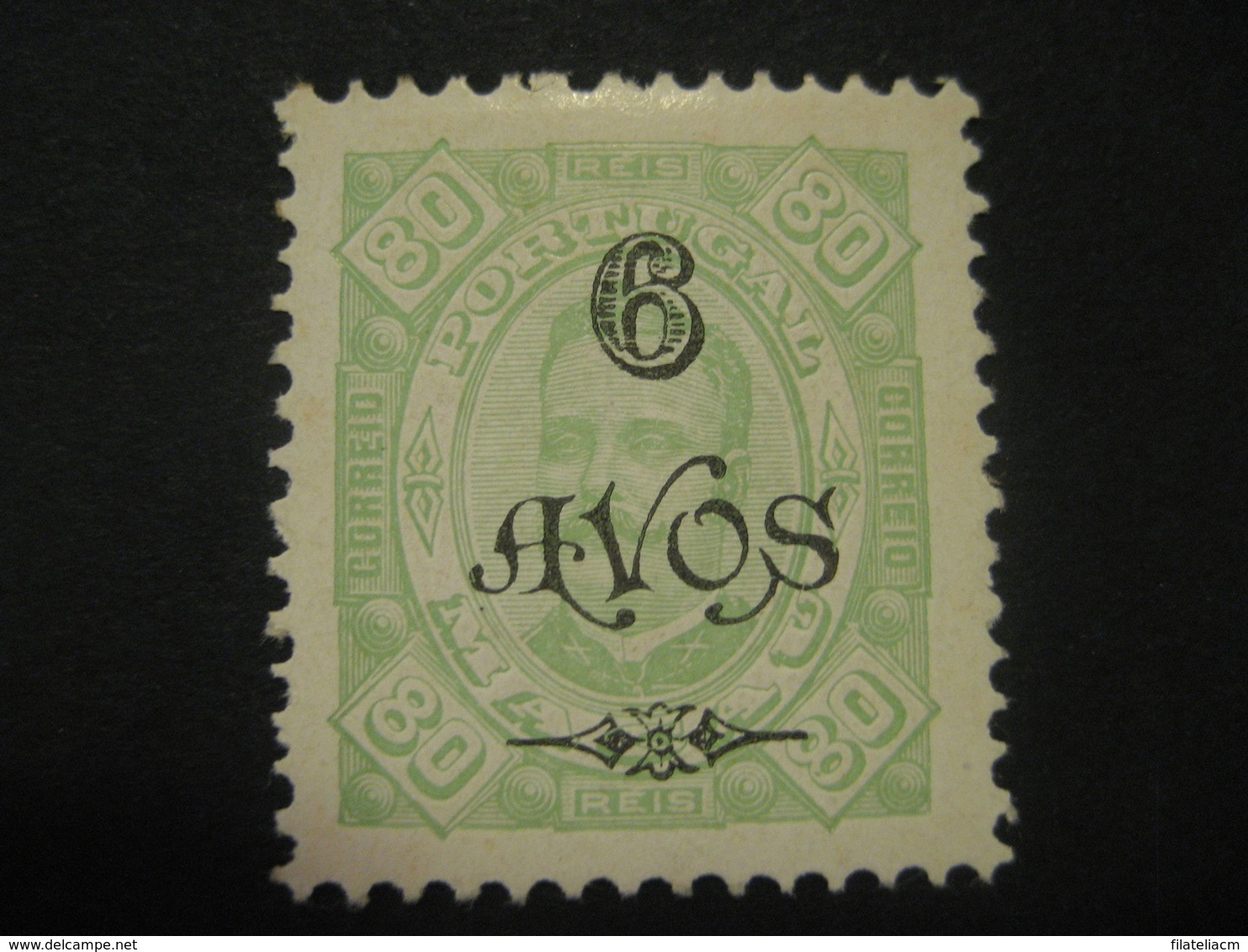 6 Avos O.p. 80 Reis MACAU 1902 Yvert 115 (Perf. 11 1/2 Cat. Year 2008: 8 Eur) Stamp Macao Portugal China Area - Neufs