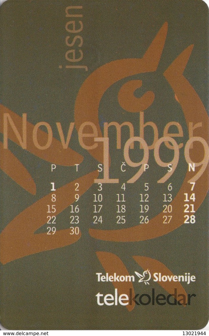 SLOVENIA SCHEDA TELEFONICA  12 CARD CALENDARY 1999