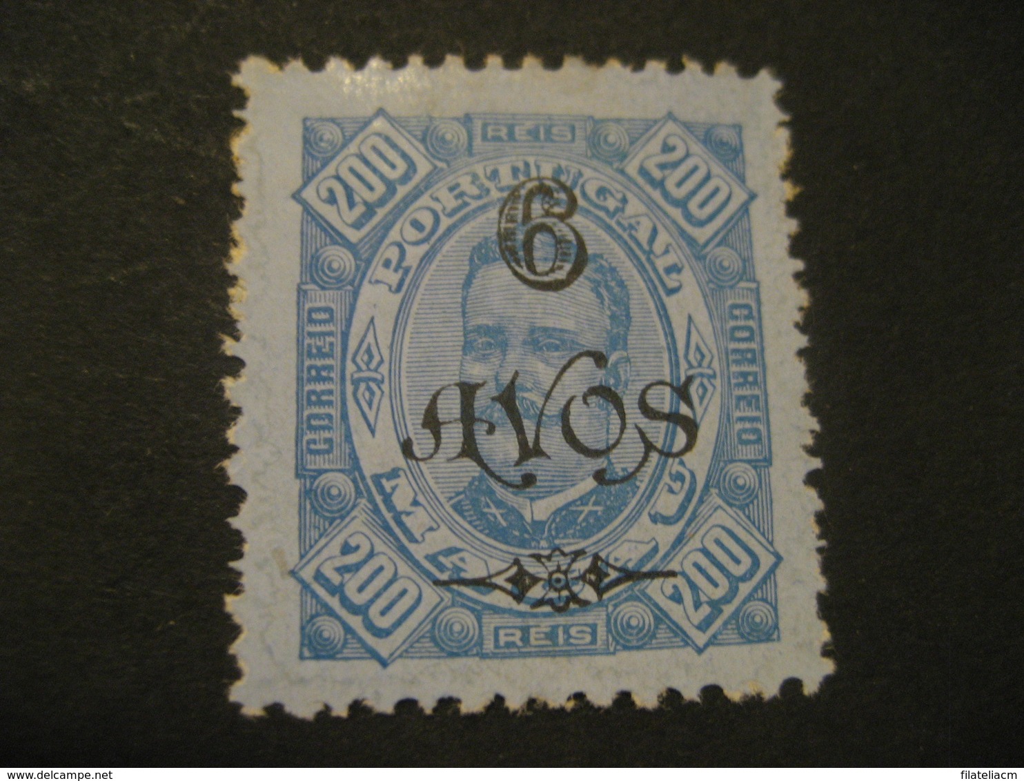 6 Avos O.p. 200 Reis MACAU 1902 Yvert 117 (Perf. 11 1/2 Cat. Year 2008: 8 Eur) Stamp Macao Portugal China Area - Neufs