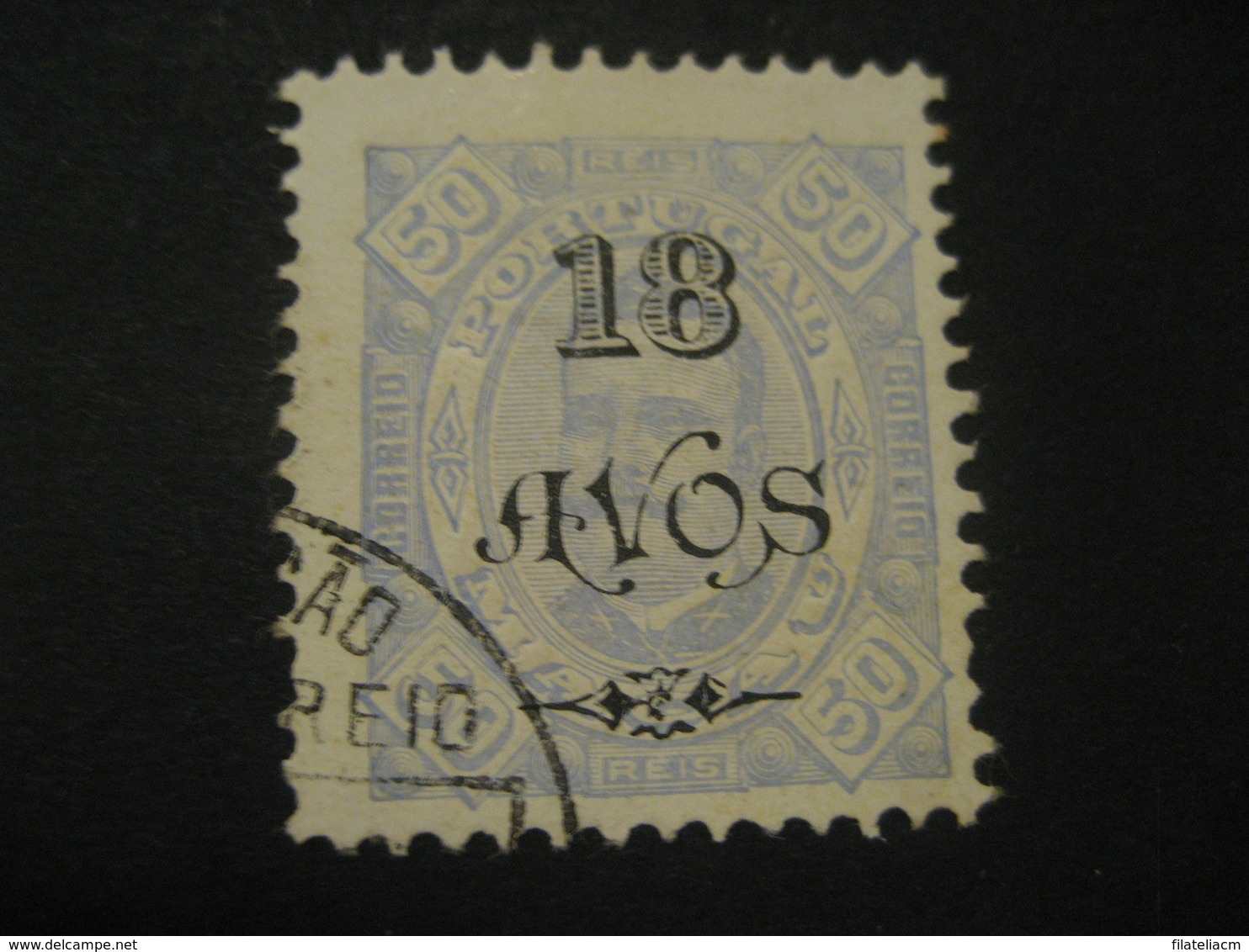 18 Avos O.p. 50 Reis MACAU 1902 Yvert 120 (Perf. 11 1/2 Cat. Year 2008: 17 Eur) Stamp Macao Portugal China Area - Usati