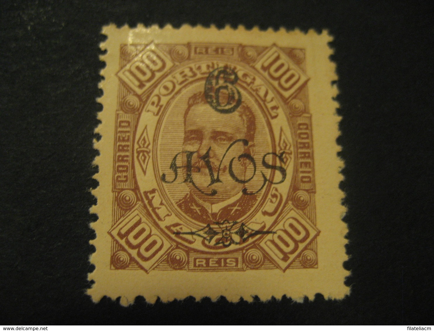 6 Avos O.p. 100 Reis MACAU 1902 Yvert 116 (Perf. 13 1/2 Cat. Year 2008: 13 Eur) Stamp Macao Portugal China Area - Neufs