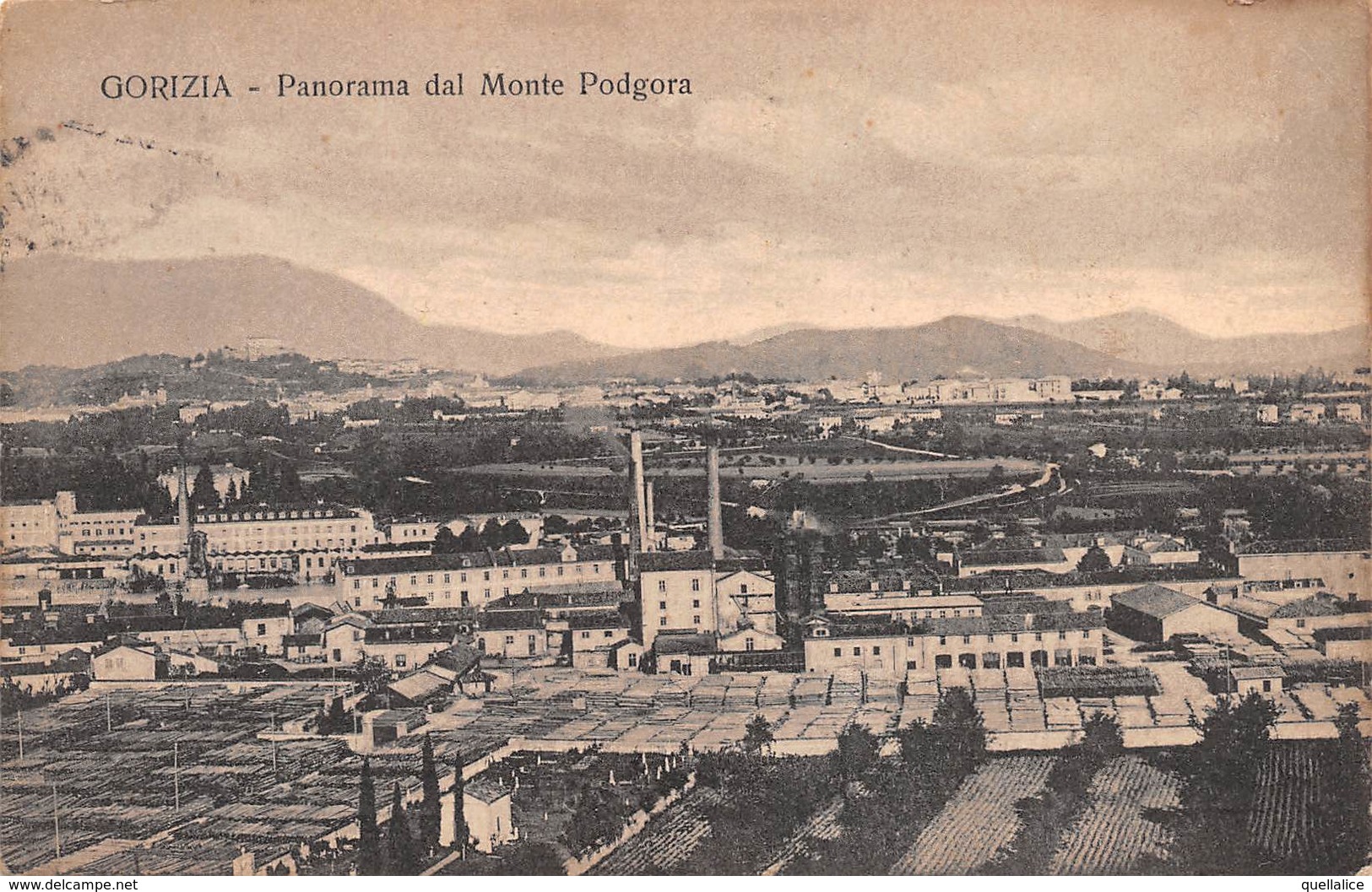 0449 "GORIZIA - PANORAMA DAL MONTE PODGORA"  CART  SPED 1925 - Gorizia