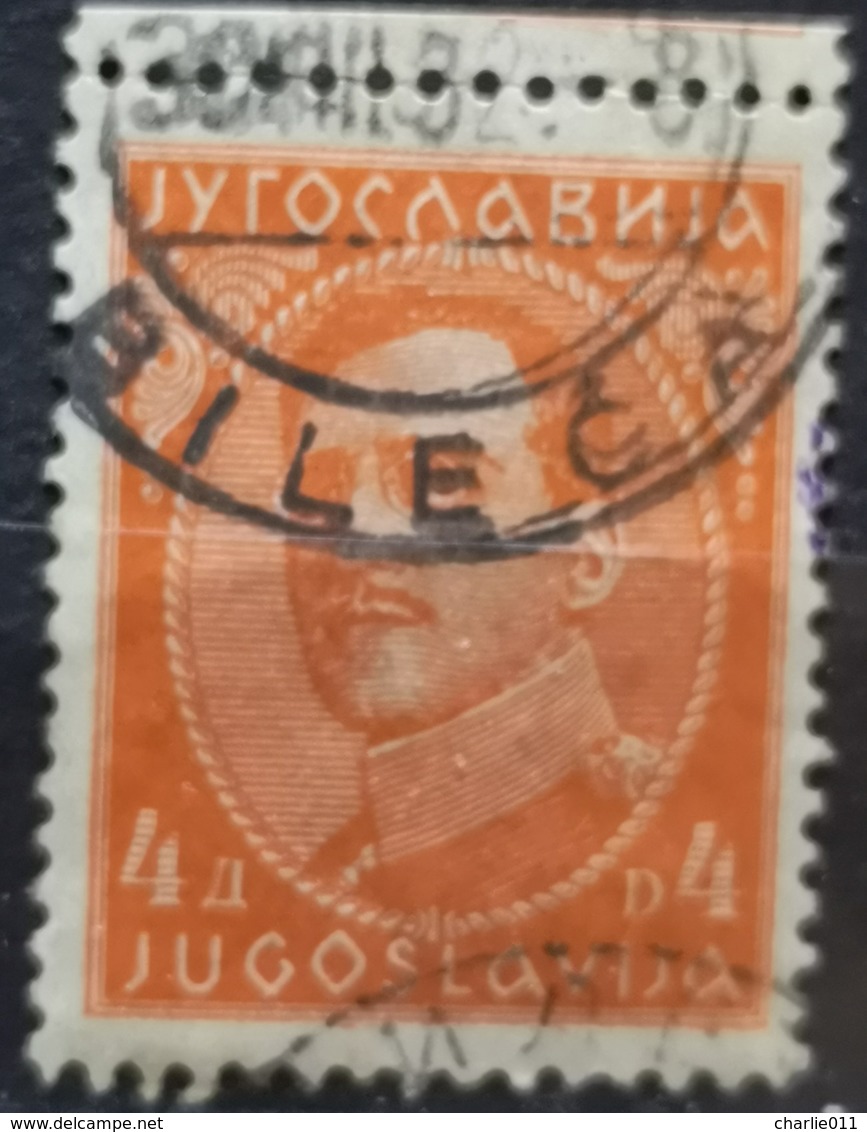 KING ALEXANDER-4 D-POSTMARK BILEĆA-BOSNIA AND HERZEGOVINA-YUGOSLAVIA-1931 - Oblitérés