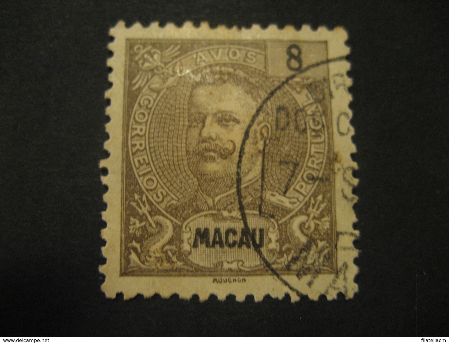8 Avos MACAU 1903/5 Yvert 134 (Cat. Year 2008: 5 Eur) Stamp Macao Portugal China Area - Oblitérés