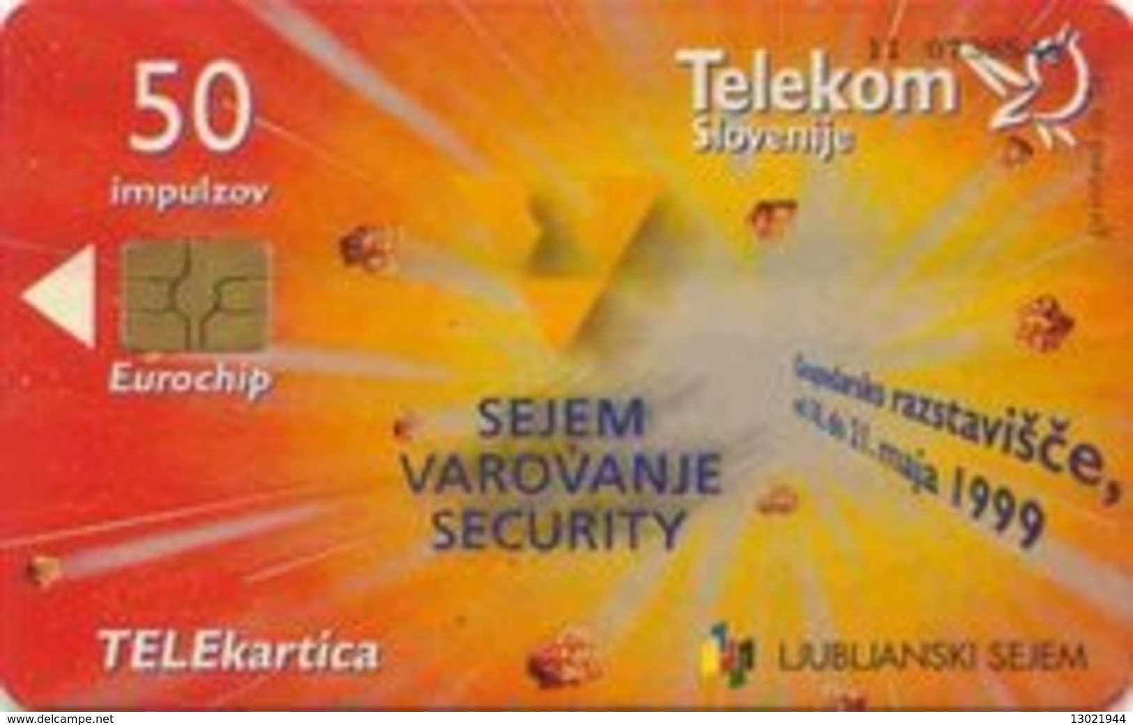 SLOVENIA SCHEDA TELEFONICA  Sejem Varovanje Security / Ultranet - Non Classificati