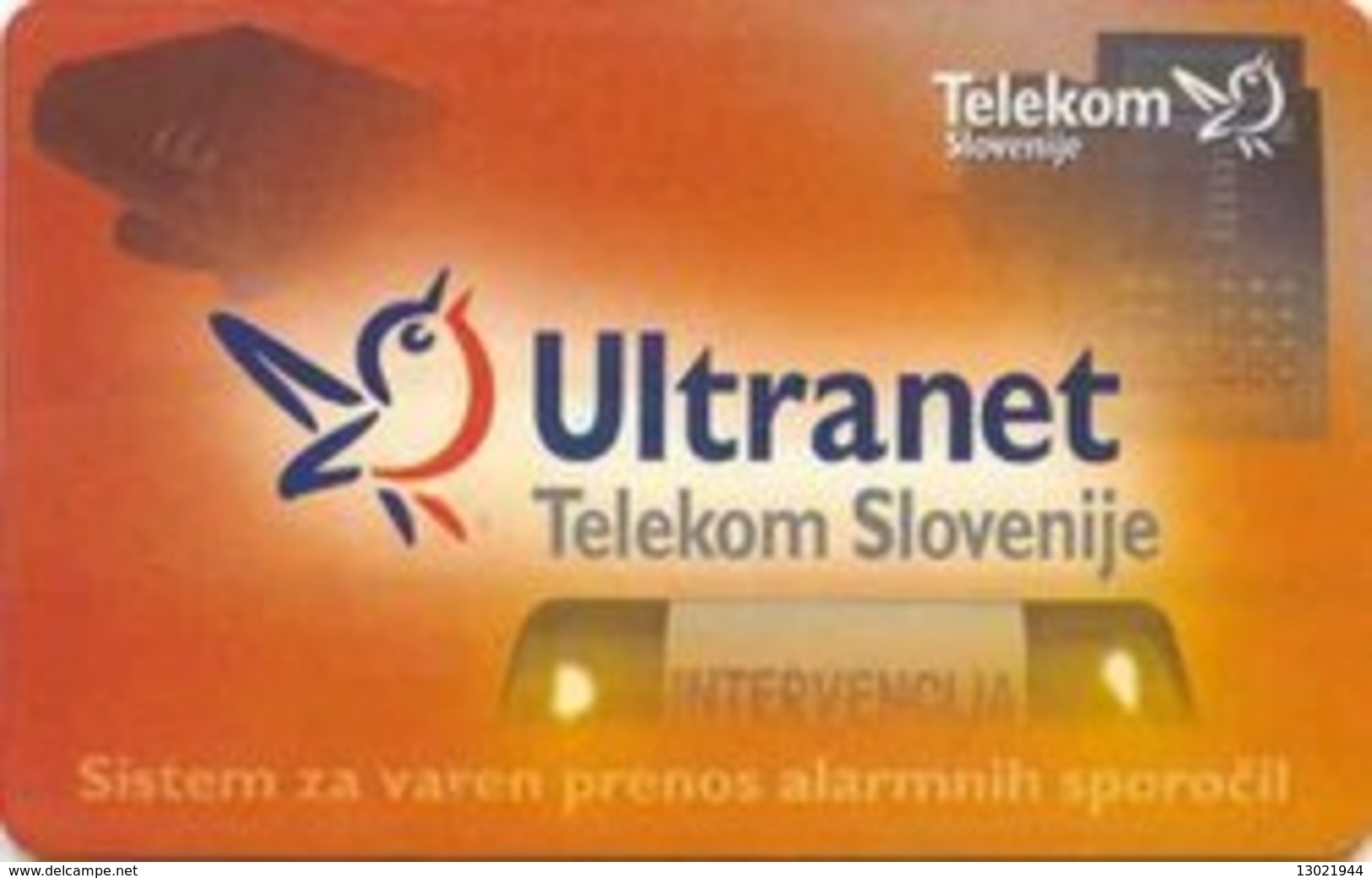 SLOVENIA SCHEDA TELEFONICA  Sejem Varovanje Security / Ultranet - Non Classificati