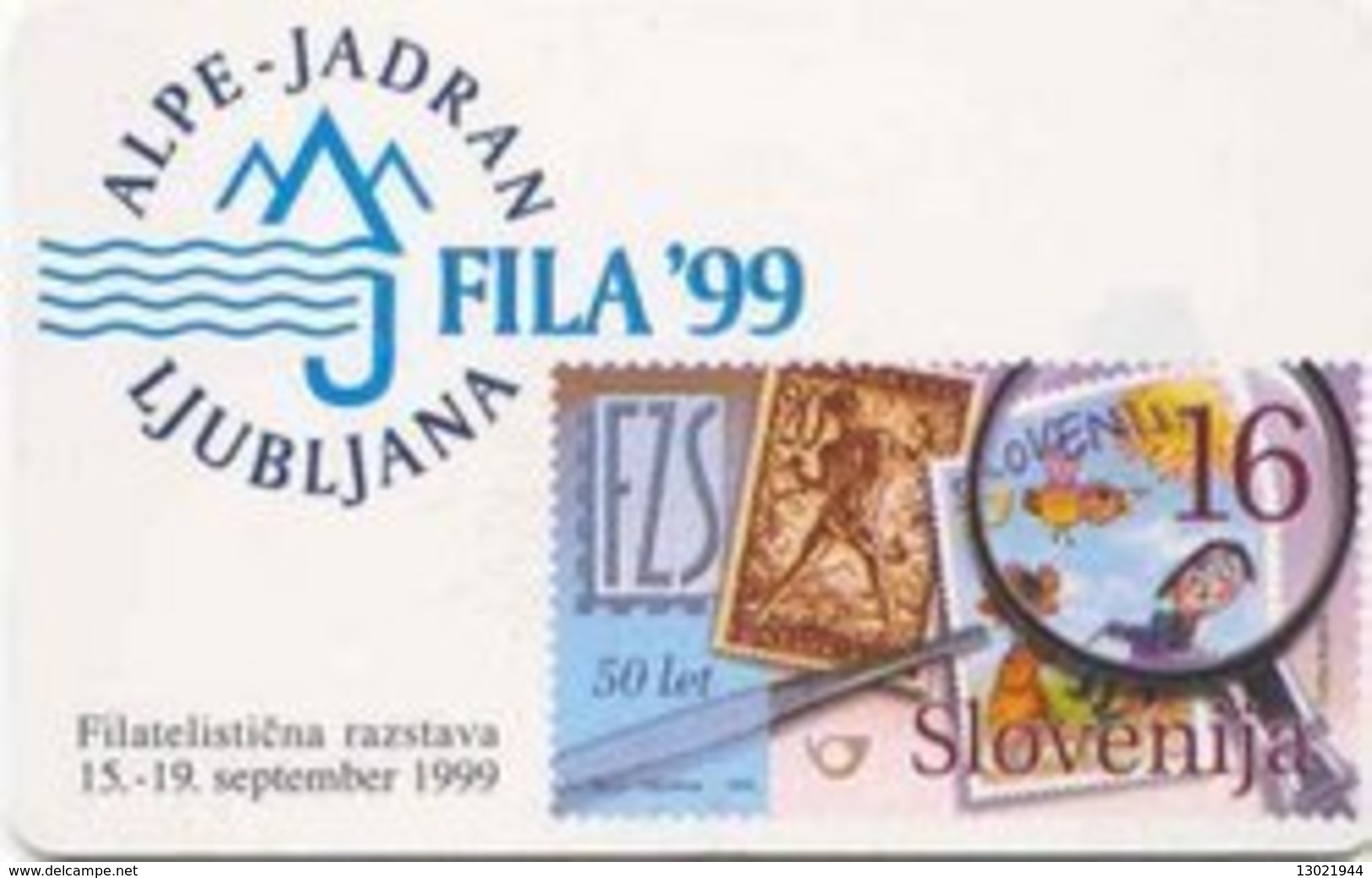 SLOVENIA SCHEDA TELEFONICA  Halo / Alpe - Jadran Fila '99 Ljubljana - Non Classificati