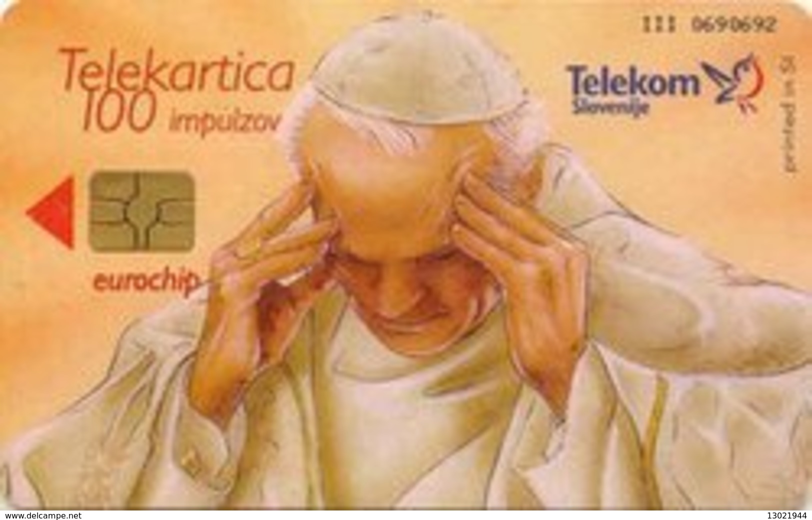 SLOVENIA SCHEDA TELEFONICA  Papež / Idrijska Čipka - PAPA WOJTYLA - Non Classificati