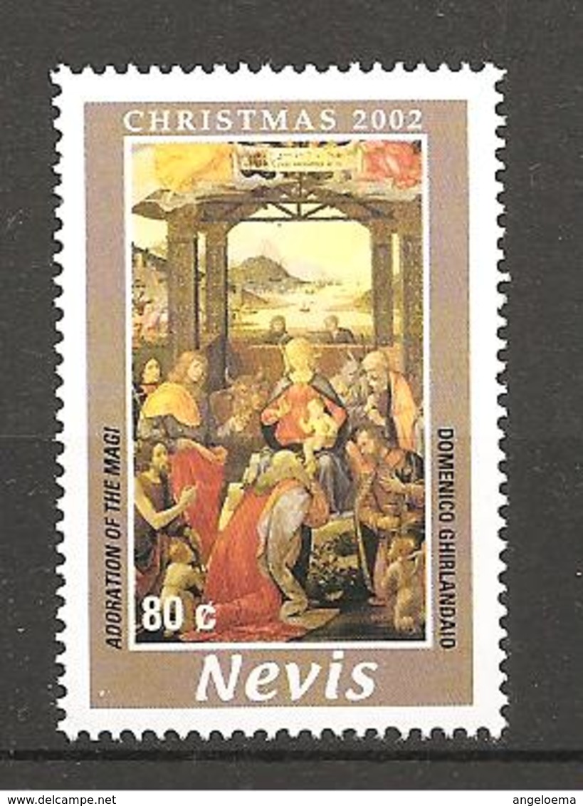 NEVIS - 2002 DOMENICO GHIRLANDAIO Adorazione Dei Re Magi (Spedale Degli Innocenti, Firenze) Nuovo** MNH - Religious