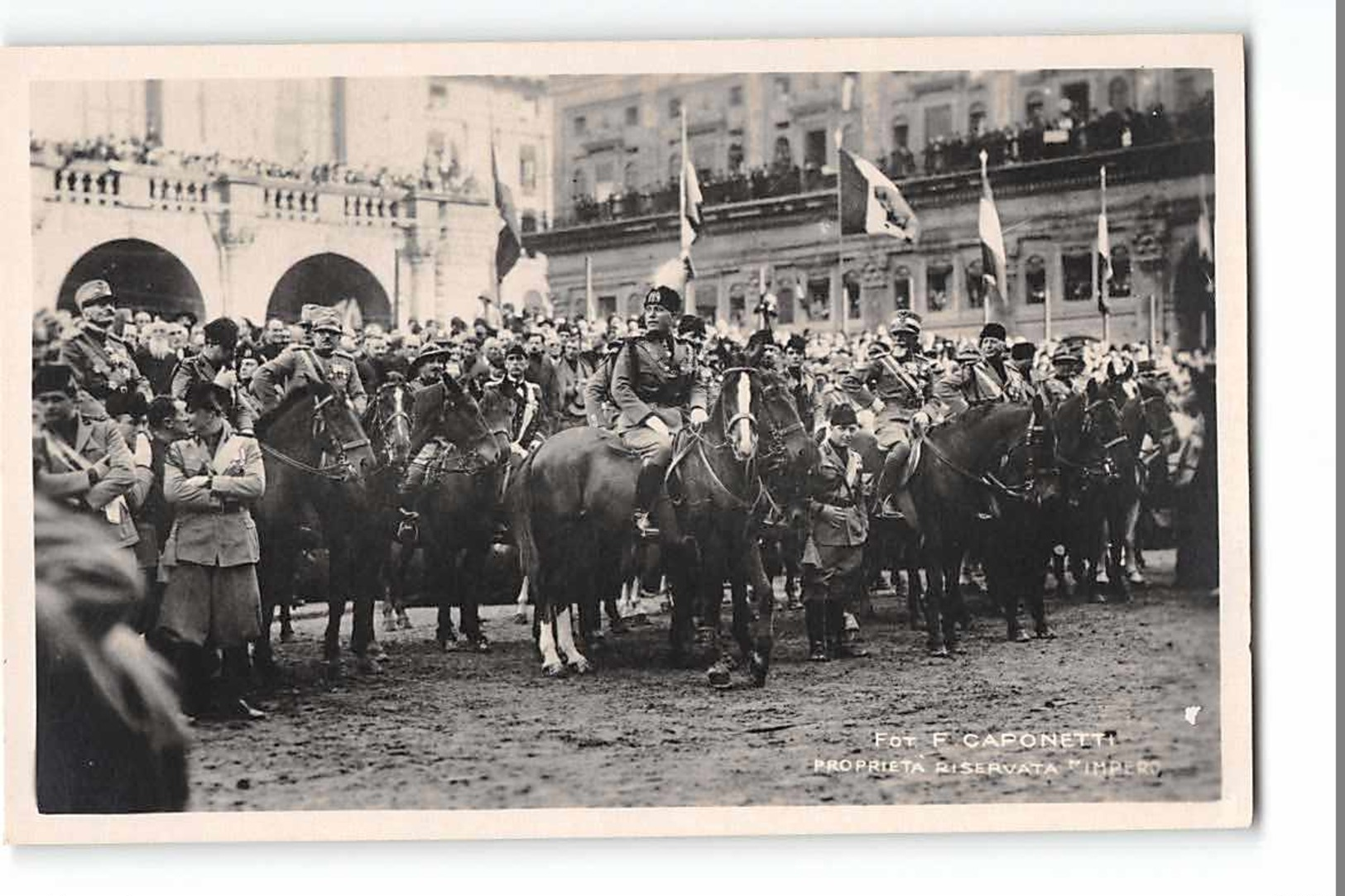 16595 MUSSOLINI DE BONO FOTO F. CAPONETTI - Politicians & Soldiers