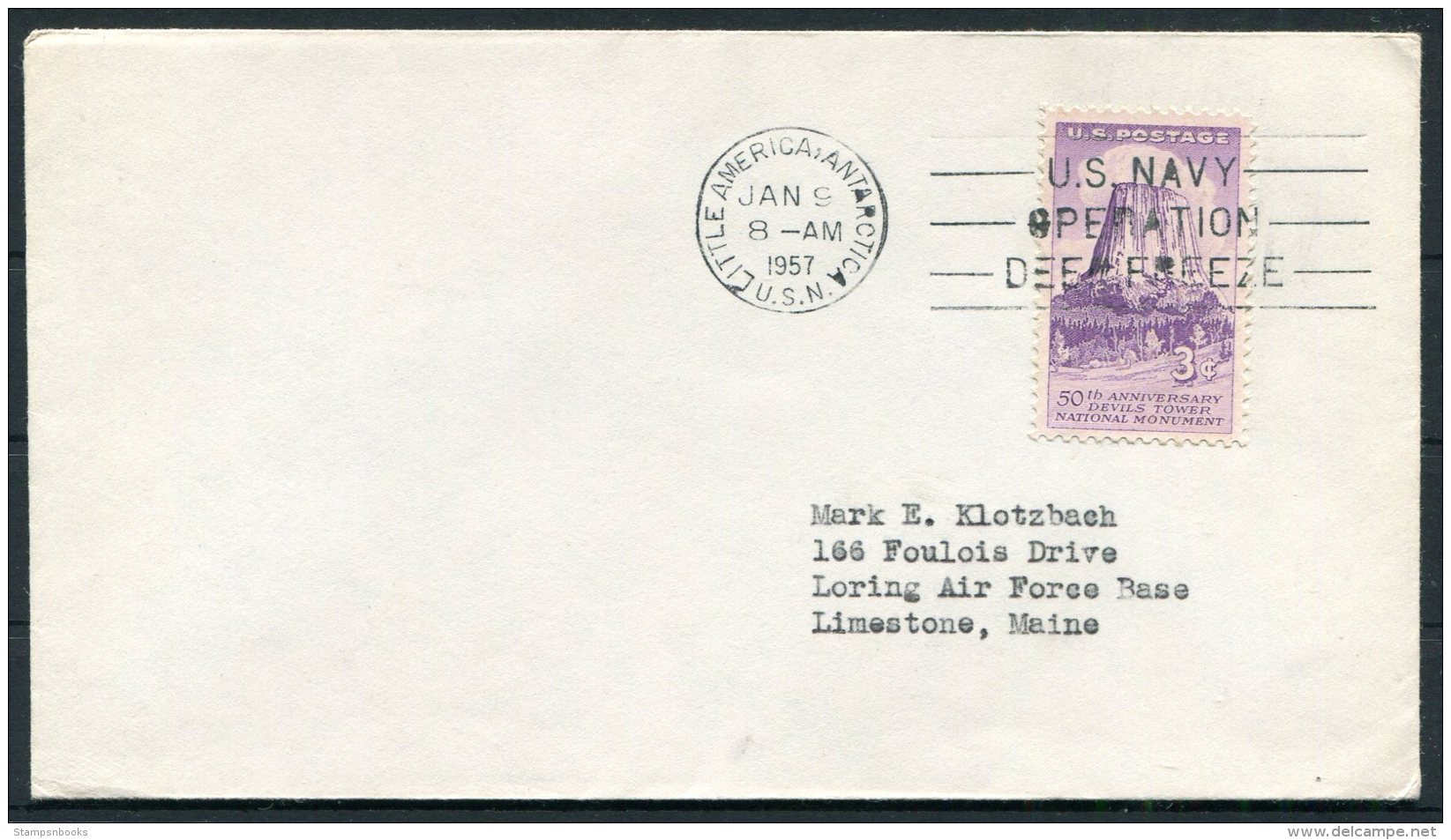 1957 USA Little America, Antactica, Operation Deep Freeze, Antarctic Polar Cover - Arctic Expeditions