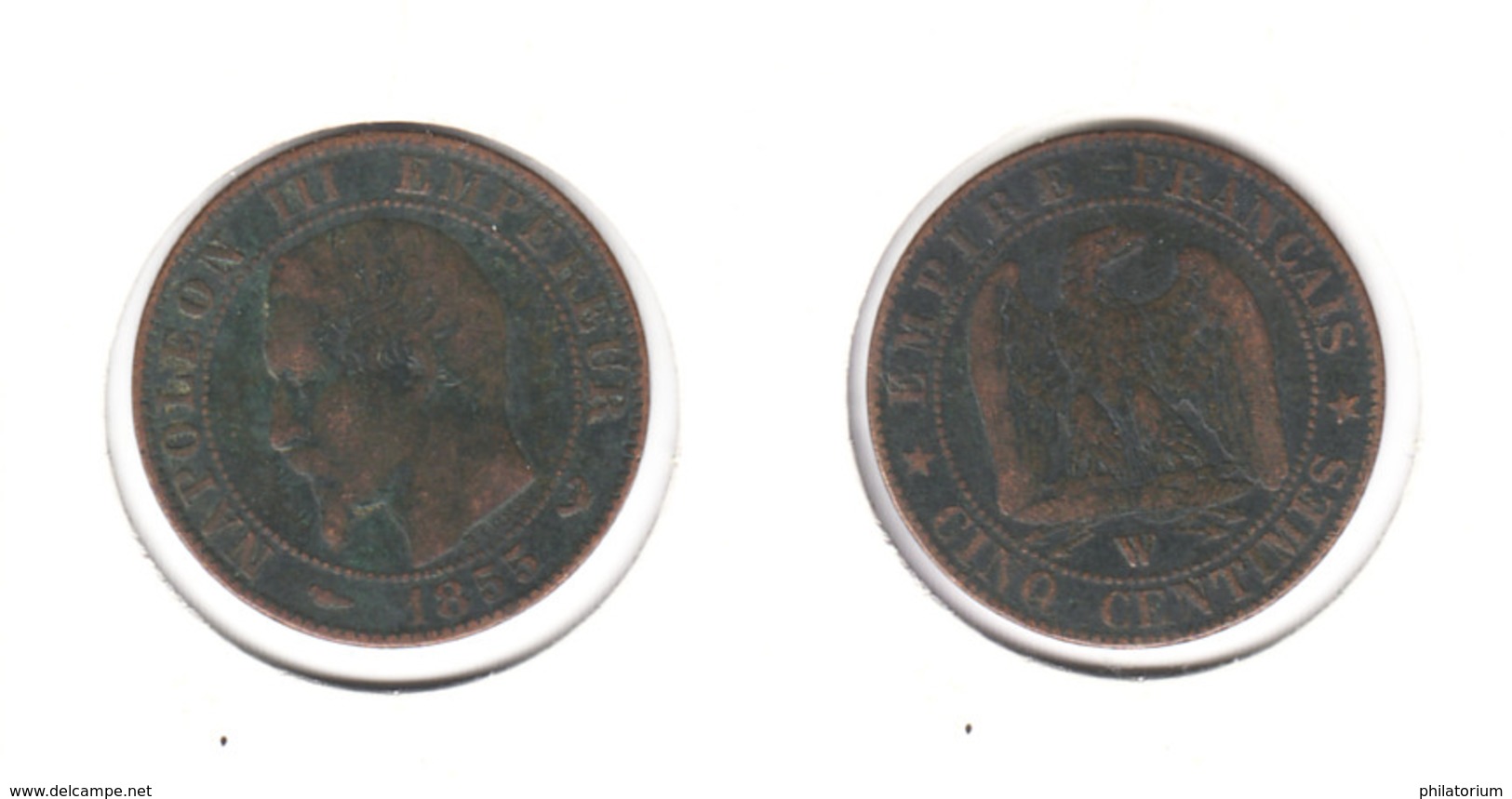 France  5 Centimes 1855 W   5c - Altri & Non Classificati