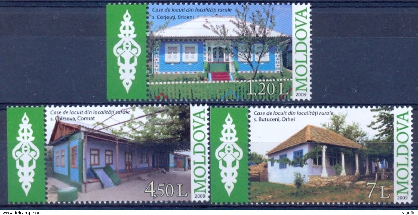 MD 2009-669-71 ARCHTEKTURA, MOLDAVIA, 1 X 3v, MNH - Moldawien (Moldau)