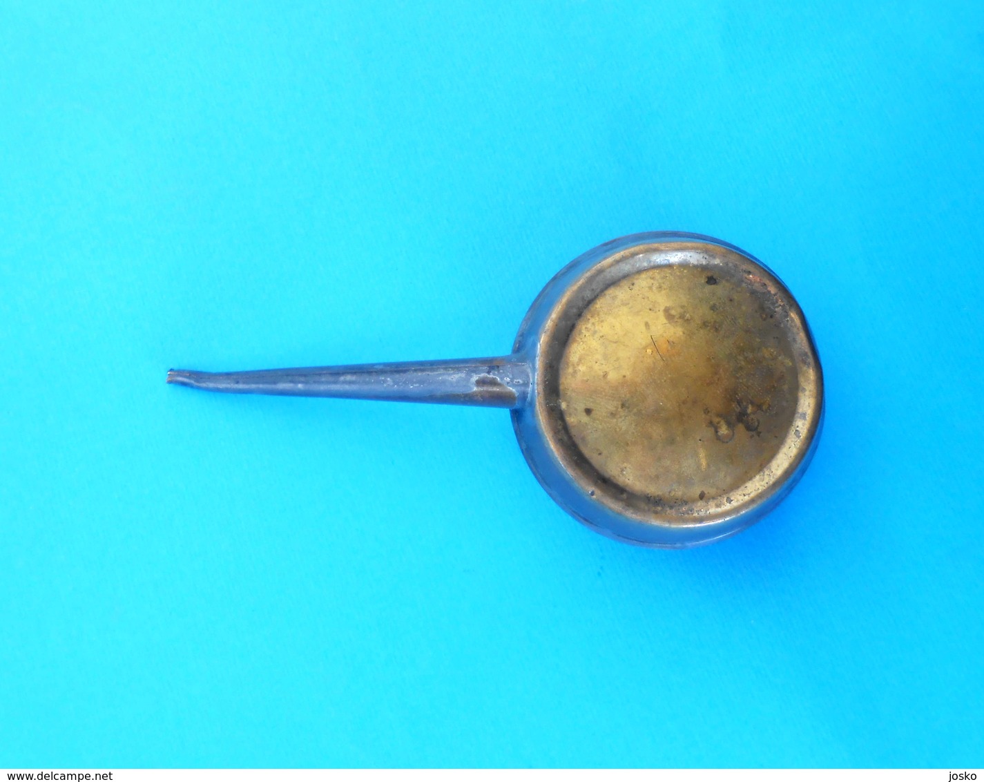 KOHLER ( Usa - Wisconsin ) ... Antique Beautifull Small Metal Tin Brass Oil Can * Bidon D'huile Olkanne Oliatore RRR - Tins