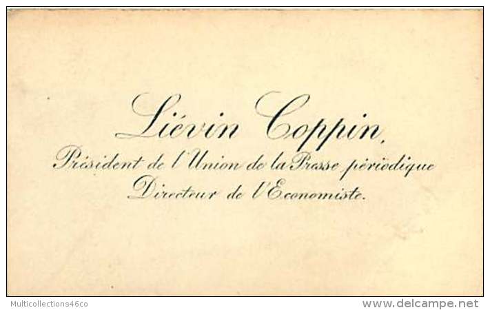 300918C - CARTE DE VISITE XIXe - SIEVIN COPPIN Président Union Presse Périodique Directeur De L' Economiste - Tarjetas De Visita