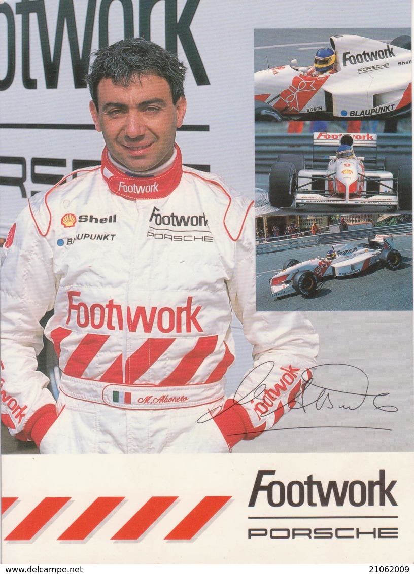 FootWork PORSCHE Michele Alboreto Autografata - Pubblicitari