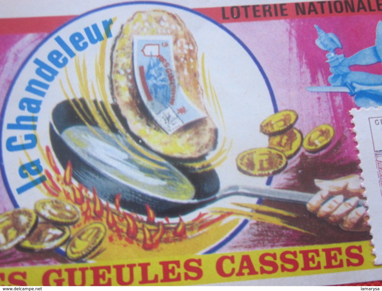 1976-TRANCHE DE LA CHANDELEUR --1/10é -LES GUEULES CASSÉES Billet De La Loterie Nationale+VIGNETTE-IMPRIMÉE TAILLE DOUCE - Billets De Loterie