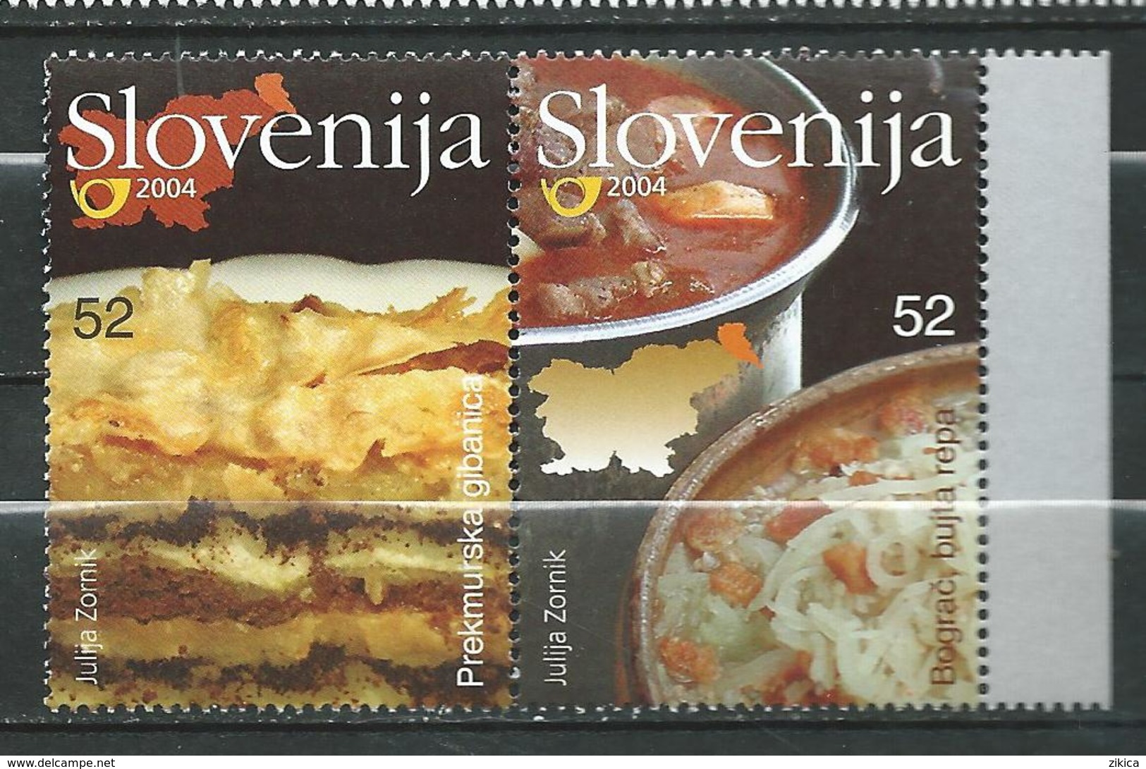 Slovenia 2004 Food - Cuisine Of The Prekmurje Region. MNH - Gastronomy - Slovénie