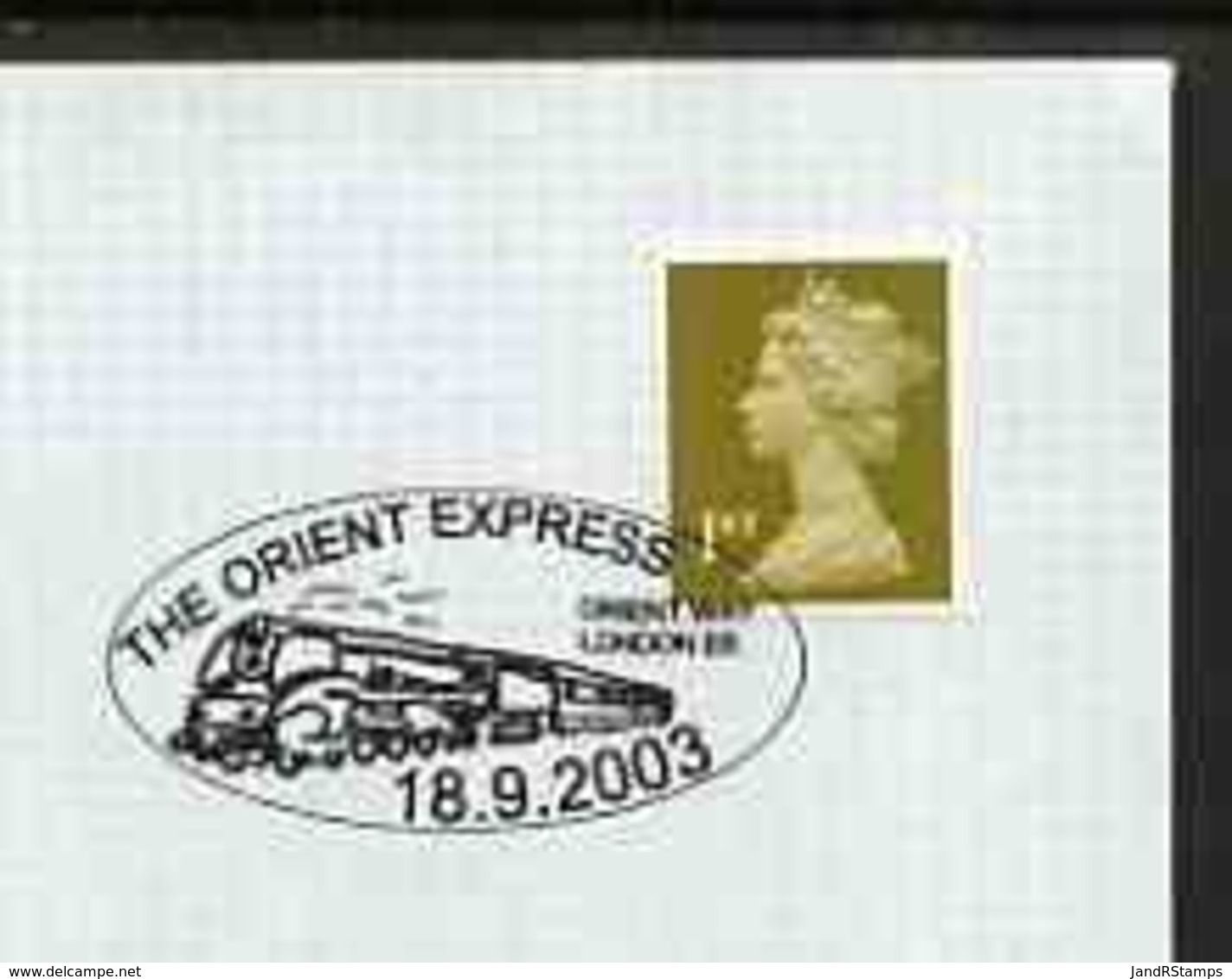 Postmark - GB 2003 Cvr  The Orient Express With Illustr 'Orient Way' Cancel RAILWAYS - Postmark Collection