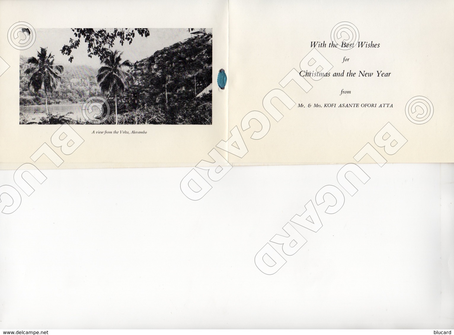 29650 GHANA AKOSOMBO RIVER VOLTA GREETINGS CARD - Documenti Storici