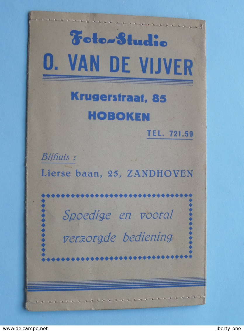 Foto Studio O. VAN DE VIJVER ( Mapje ) Krugerstraat HOBOKEN & Zandhoven > Anno 19?? ( Zie/voir Photo ) ! - Materiaal & Toebehoren